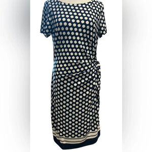 Eliza J octagon print faux wrap dress, size 12